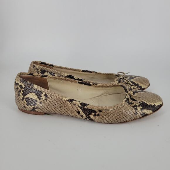Burberry Snake Print Bow Ballerina Flats 8.5 - Picture 5 of 11